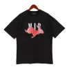 Tasarımcı T Shirt Moda Sıçrama Mürekkep Graffiti Baskılı T-Shirt Erkekler Pamuk Günlük Tees Kısa Kollu Büyük Boy Hip Hop Sokak Giyim Tshirts Euro Boyut 23WD#