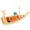 Sushi outils plateau en bois sashimi bateau plateau de glace sèche sushi vaisselle cuisine japonaise en bois bambou outil 230922