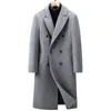 Mélanges de laine pour hommes arrivée vestes d'hiver mode long style manteau de laine décontracté laine trench-coat hommes robe veste hommes taille M-4XL 230923