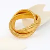 Bangle Double Layer Thick Thread Fashion HipHop Stainless Steel Elastic Bangles Gold Silver Color Couple Bracelet Men's Women's Jewelry 230923