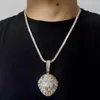 Ожерелья с подвесками в стиле хип-хоп Bling Iced Out Циркон Лев животное ожерелье Мужчины Женщины Рок Рэп Тенденции Ювелирные Изделия Подарки