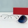 Nieuwe mode-ontwerp clip-on zonnebril SANTOS gegalvaniseerd K goud pilotenframe populaire stijl high-end outdoor uv400-beschermingsbril