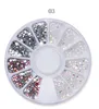 Nail Art Decorations 1Box DIY Wheel Tips Crystal Glitter Flat Bottom Rhinestone 3D Decoration AB Color Acrylic Diamond Drill alien 230922