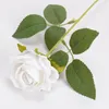장식용 꽃 1 PCS 시뮬레이션 플란넬 렛 장미 싱글 인공 꽃 식물 웨딩 홈 발렌타인 데이 장식 꽃다발