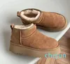 Botas quentes clássicas tazz de fundo grosso homens mulheres mini corte inverno cheio de pele y botas de tornozelo peludas