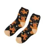 Chaussettes chaudes en peluche pour hommes et femmes, imprimées Super mignonnes, oreilles de noël, hiver, belle robe d'extérieur pour l'automne