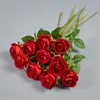 البيع الساخن عالي الجودة الحرير الاصطناعي روز فرع واحد الورود مزيفة لمسة حقيقية الورد الورد الأحمر الوردي للزفاف باقات ديكور عيد الحب هدية عيد الحب