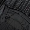 クラシックレディースプリーツブラックスカートウエストレターリボンデザインハイウエストカジュアルファッションドレス