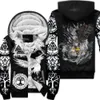 Parkas pour hommes Mode Tessffel 3DPrint Odin Dieu Fenrir Loup Tatouage Harajuku Hiver Épais Chaud Polaire Sweats À Capuche Manteau Décontracté Veste À Glissière X3 230922