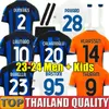 Lautaro Pavard Soccer Jerseys 23 24 Barella Bastoni Correa Inters Thuram Calhanoglu Acerbi Dumfries Milans de Vrij Cuadraado Football Shirt 2023 2024 Men Kids Kit