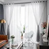 Kurtyna Norne Paillette Styl Gradient okno Świeci Sheer Curtains for Sali Salom Sypialnia Działa koronkowa Tiul Cortinas de Dormitorio 230922