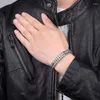 Link bransoletki bransoletka dla mężczyzn łańcuch stali nierdzewnej na ręce włoski urok prezenty męskie akcesoria hip -hop punkowa biżuteria