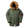 Jaquetas masculinas inverno n3b puffer homens longo casaco militar capuz de pele quente bombardeiro tático exército coreano grosso parka 230923