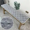 CushionDecorative Pillow Thickened Plush Long Bench Cushion Mahogany Customized Solid Wood Sofa Card Seat For Winter 230923