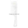 Hair Brushes Hair Brushes Antistatic Large Wide Tooth Comb Hairdressing Women Hanging Hole Handle Grip Curly Hairbrush Beauty Combs252 Dh8Hr