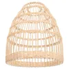 Lâmpadas pendentes rattan lustre abajur país decoração tecido luz de teto capa ramos pendurado tecelagem festival