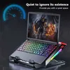 Laptopa podkładki chłodnicze Gaming PC Regulowane laptopa chłodnica laptopa podwójna laptop laptopa USB Wsparcie notebookowe stojak z wentylatorem dla MacBook Pro Laptop Laptop L230923