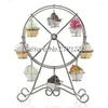 Ustensiles de cuisson Sweettreats 8 tasses en métal rotatif grande roue cupcake et support à dessert finition chromée mise à jour décoration fête