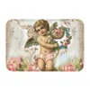 Carpets Victorian Angel Front Door Mat Anti-Slip Absorbent Boucher Rococo Renaissance Doormat Floor Bath Entrance Rug Carpet Footpad