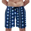 Mäns shorts Summer Board Evil Eye Running Surf Blue and Gold Printed Beach Hawaii Quick Dry Trunks Plus Size