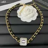 Cadeau de luxe collier de perles femmes pendentif à breloque collier marque de créateur amour collier en or nouveau automne Vintage Design bijoux