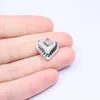 Charms 10 stks Mooi Gepolijst Oppervlak 3D Hart DIY Handwerk Vrouwen Meisje Mode-sieraden Nikkel Blad Cadmiumvrij