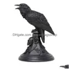 Arts et artisanat Halloween Gothic Candlestick Décoration Résine Home Antique Gift Drop Livilar Garden Dhivc