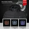 Parkas de plumón para hombres Hombres 9 áreas Chaqueta con calefacción USB Invierno Chaquetas con calefacción eléctrica para exteriores Sprots cálidos Abrigo térmico Ropa Chaqueta de algodón calentable 230922