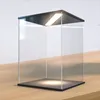 Caixas de armazenamento caixas de exibição de acrílico transparente com luz led montar caixa organizador vitrine à prova de poeira para brinquedos colecionáveis figura de ação 230923