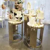 Cake Tools 3PCS Acrylic Trays Cylinder Holder Wedding Decoration Dessert Table Floral Billboard Flower Rack Backdrop Arch Pedestal Sta