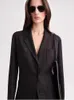 Women's Suits 2023 Autumn Women Viscose Linen Blended Slim Four-pocket Suit Jacket