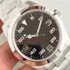 Luxury Watch AIR-KING Men's Watch 40MM 116900 Black Dial Arabic Digital High Quality Automatic Movement Stainless Steel Origi215t