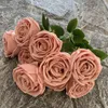 Symulacja kwiatów dekoracyjnych różowe białe róże bukiet jedwabny sztuczny kwiat cesarz konkubina Róża fałszywa hala audytorium dekoracja kwiatowa