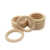 Soothers Teethers 50Mm Baby Wooden Ring Kids Wood Children Diy Jewelry Making Craft Bracelet Soother M1714 Drop Delivery Maternity Hea Dhfrq