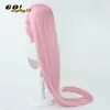 Fontes de festa 120cm longo rosa elysia cosplay peruca honkai impacto 3 3rd cabelo reto resistente ao calor rabo de cavalo feminino jogo headweaer