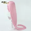 パーティー用品120cm長いピンクエリシアコスプレウィッグホンカイインパクト3 3番目のストレートヘア耐火ポニーテール女性ゲーム