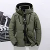 Homens para baixo parkas marca jaqueta masculino inverno pato branco com capuz ao ar livre multi bolsos grosso quente acolchoado casaco de neve 230923