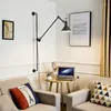 Lâmpadas de parede Nordic LED Longo Pólo pode ser levantado abaixado balanço esquerdo direito simples moderno sala de estar quarto luzes de cabeceira