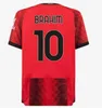 23 24 Milans Ibrahimovic Giroud Soccer Jerseys 2023 Pulisic Theo Tonali Reijnders Shirt Romagnoli Rafa Leao S.Castillejo Reijnders Loftus-Cheek Football Uniform