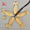 Pendentif Colliers GX094 Yak Bone Fish Femmes Collier Hawaii Jaune Long Bijoux À La Main