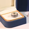 Nova moda simples estilo europeu e americano par anel de quatro fileiras anel de diamante moda simples anel feminino