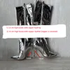 Thigh 880 Candy Color Mirror Leather Knee Heels Stilettos Runway Shoes for Women High Heel Boots 230923