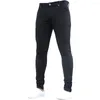 Jeans para hombres Ajuste relajado Hombres grandes y altos Color Denim Algodón Vintage Lavado Hip Hop Pantalones de trabajo Pantalones 2023