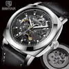 Armbandsur Benyar Brand Men's Watches Automatic Mechanical Watch Sport Clock Leather Casual Business Wrist Watch Relogio Masculino 230922