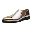 Élégant pour hommes club chaussures pointues en cuir en cuir classiques Chaussures pour hommes pour mariage Nouveau arrivée mâle doré slip on chaussures pour les bottes de fête garçons 38-47