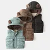 Gilet bébé vêtements garçons filles solide gilet à capuche manteau pour 12 mois à 4 ans enfants hiver enfants vestes chaudes gilets Costume de noël 230922