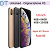 Apple iPhone XS d'origine 64/256 Face ID Hexa Core iOS13 5,8 pouces 12MP 4G Lte débloqué en usine, A + Excellent état