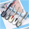 Ballpoint Pens Wholesale 1 Pcs Funny 0.5Mm Toy Pen Ax Shovel Modeling Ball Black Ink Writing Supplies School Office Stationery1 Drop Otzbr