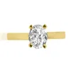 1 00 CT Coupe Ronde D SI1 Simulation Diamant SOLITAIRE BAGUE DE FIANÇAILLES 14K OR JAUNE NEW2932