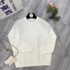 23SS Maglione di lusso di alta qualità per donna Stilista Camicia girocollo lavorata a maglia con ricamo a lettera Manica lunga 3 colori 24927